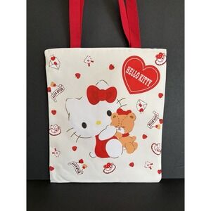 Hello Kitty Cute Zipper Tote Bag 15.5" X 13" NEW